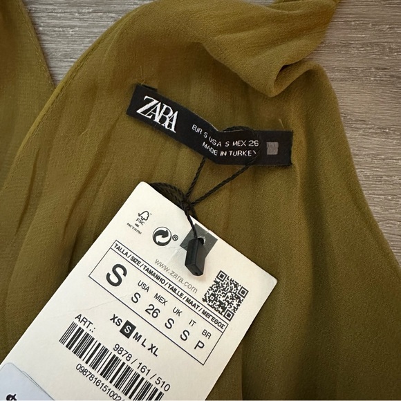 Zara Wrinkled Effect Long Satin Jumpsuit - Picture 6 of 8